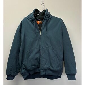 CornerStone Mens Duck Cloth Hooded Work Jacket Navy Blue 3XL CSJ41 J318C